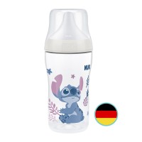 NUK Perfect Match Temperature Control Bottle with Soft Silicone Teat 260ml | Disney Stitch | Made in Germany
